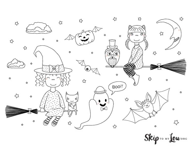 Witch coloring pages skip to my lou