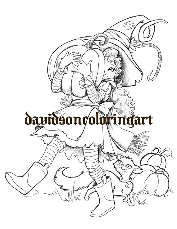 Magic and mischief little witches halloween multipack coloring pages printable colouring instant download for adults and children