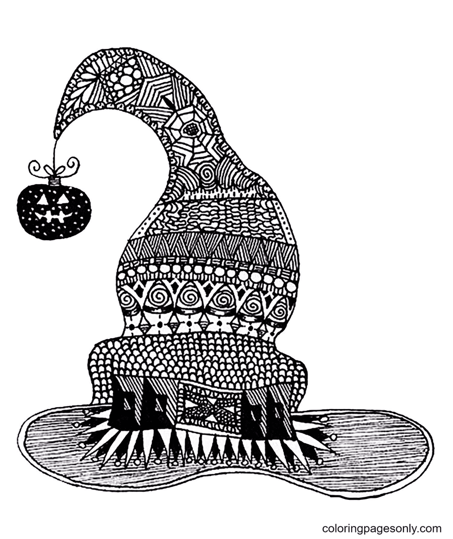 Witch hat coloring pages printable for free download