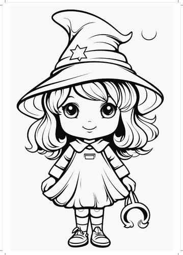 Witch and cat halloween colouring pages teaching resources