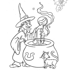 Halloween witch coloring pages printable for free download