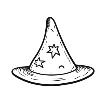 Witches hat outline art png transparent images free download vector files