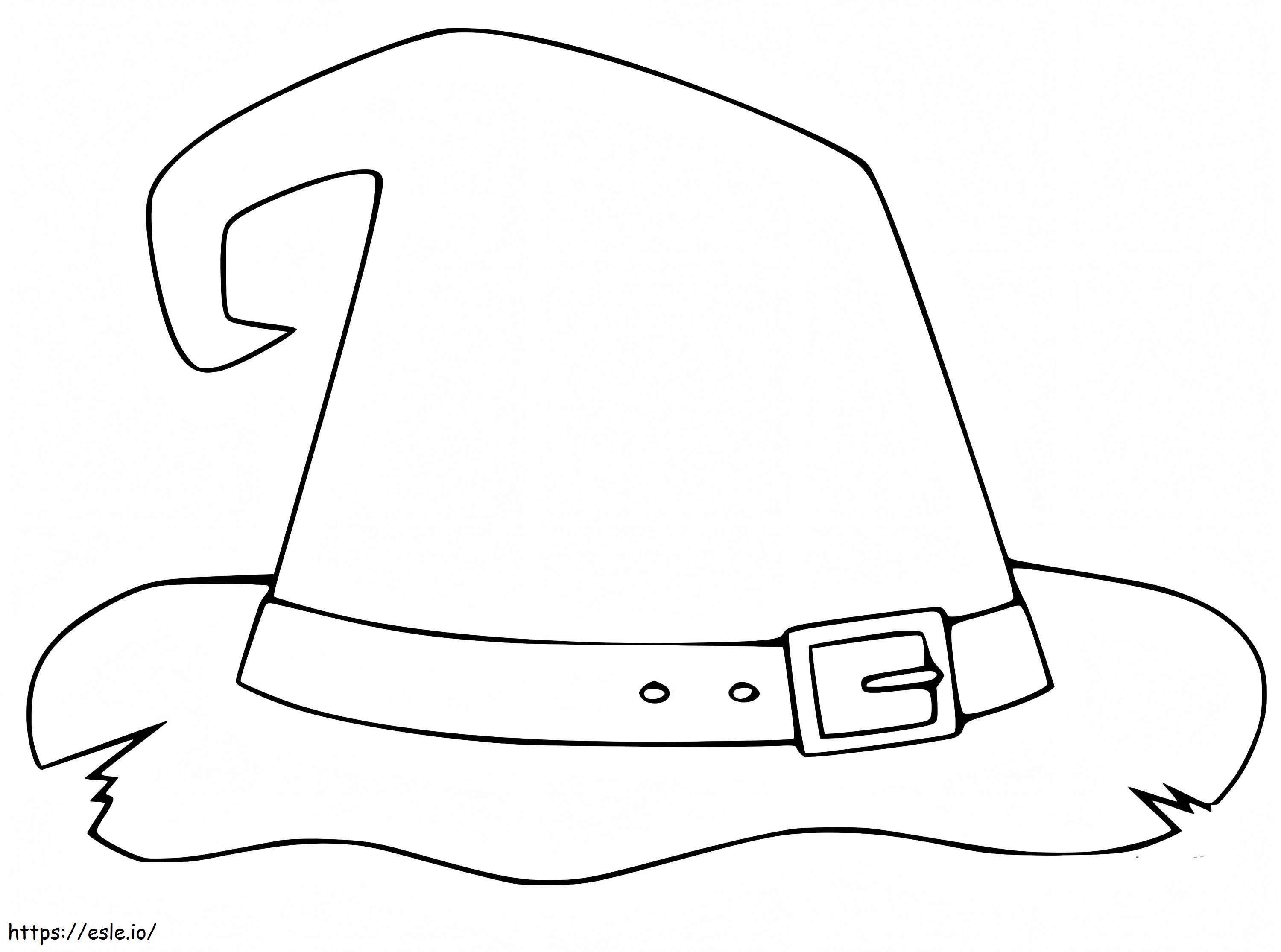 Free witch hat coloring page