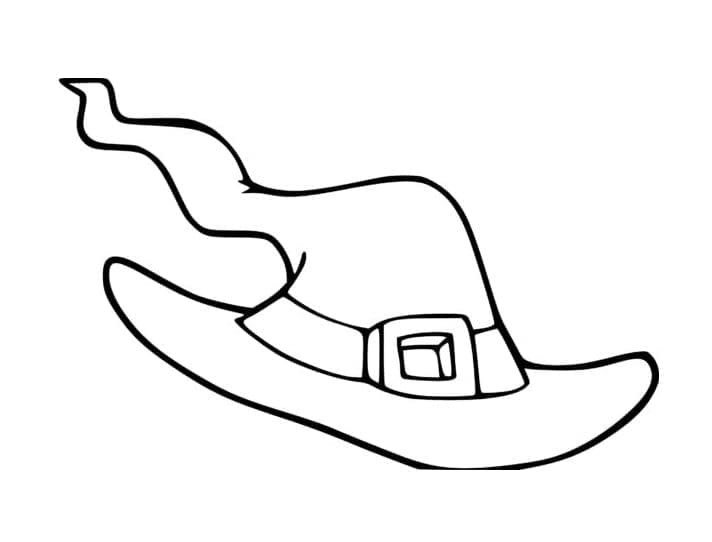 A witch hat coloring page