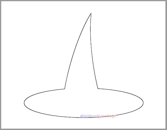 Inch witch hat template
