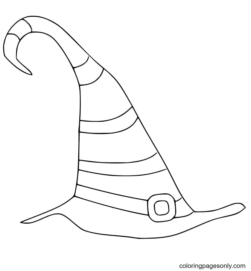Witch hat coloring pages printable for free download