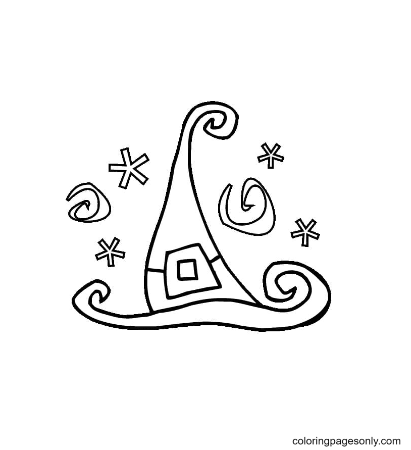 Witch hat coloring pages printable for free download