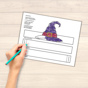 Witch hat paper crown printable coloring halloween craft activity template