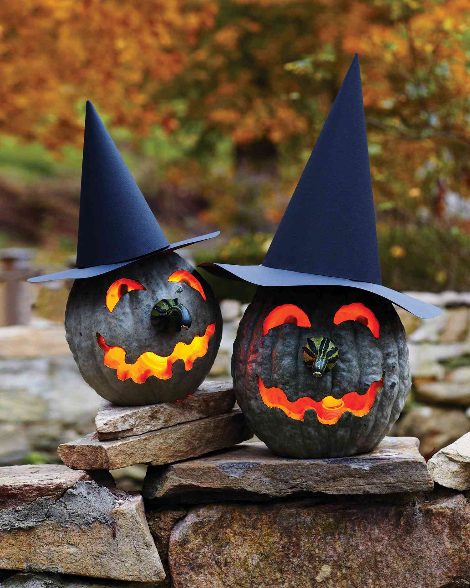 Three spellbinding ideas for a witch pumpkin