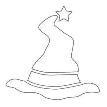Create spooky fun with a witch hat pumpkin stencil