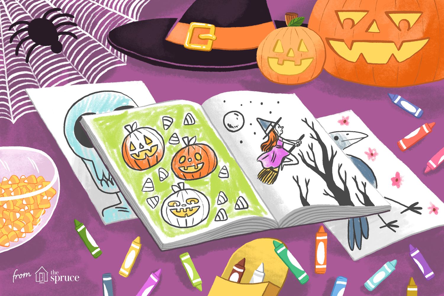 Halloween coloring pages free printables for kids