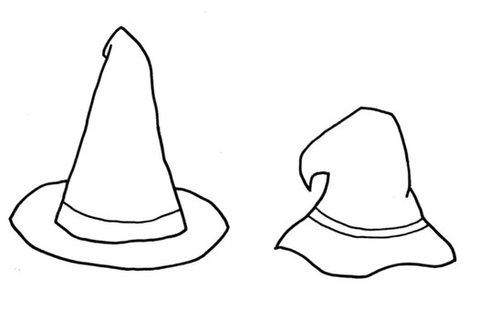 Free vectors witch hat