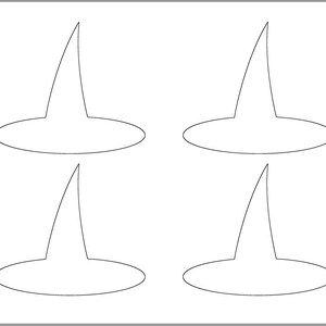 Witches hat coloring page