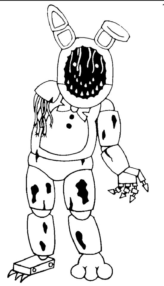 Withered bonnie coloring pages â having fun with children