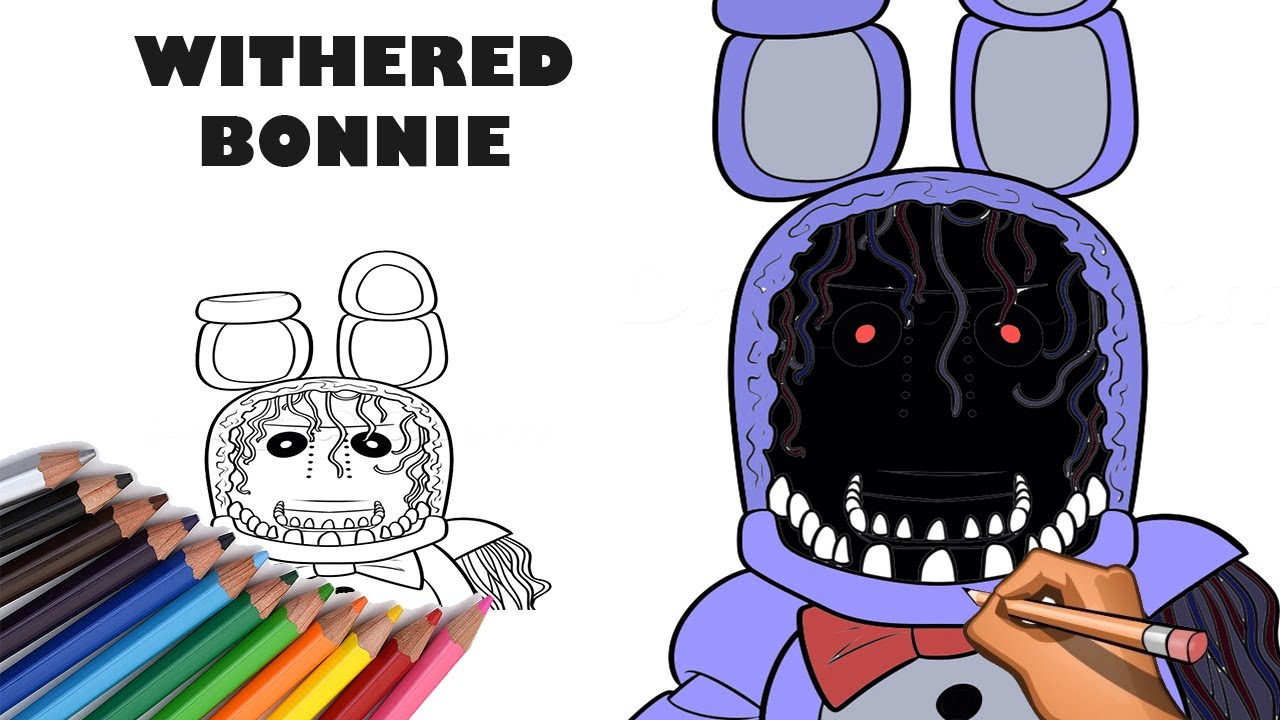 How to draw withered bonnie fnaf