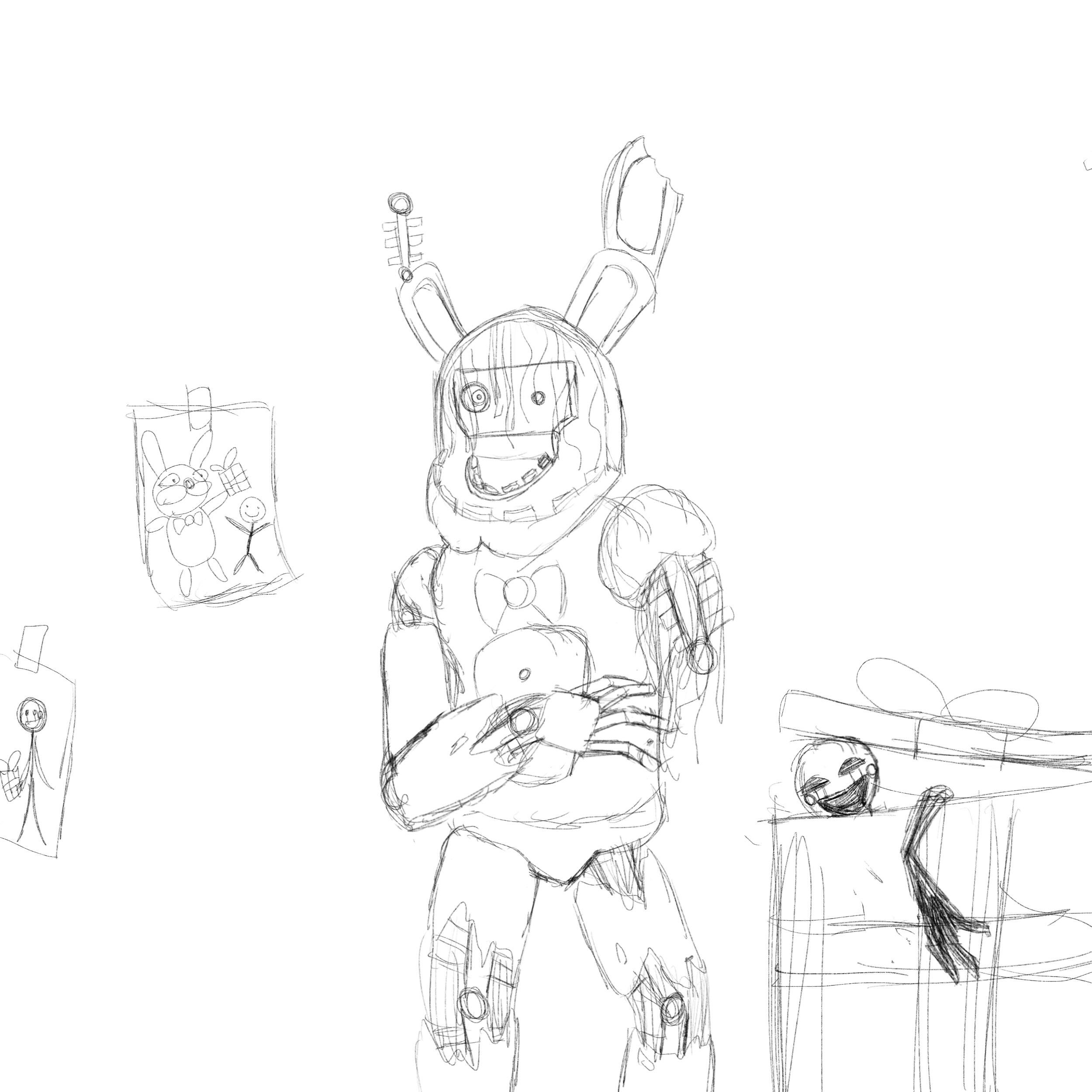 Withered bonnie sketch rfivenightsatfreddys