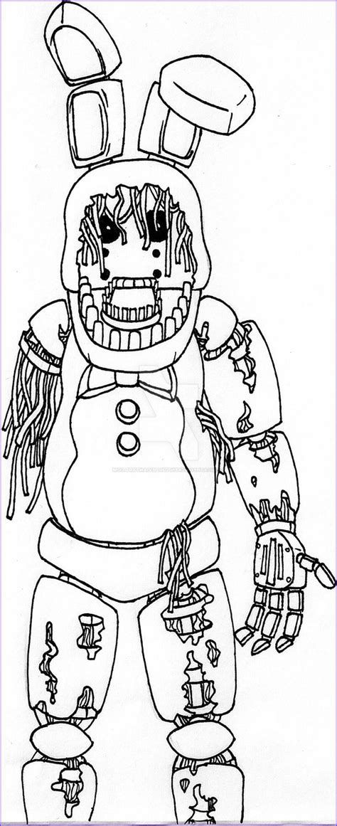 Withered bonnie coloring page at makenzietamera fnaf coloring pages birthday coloring pages coloring pages