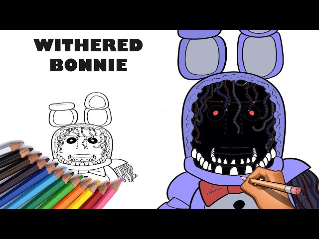 How to draw withered bonnie fnaf