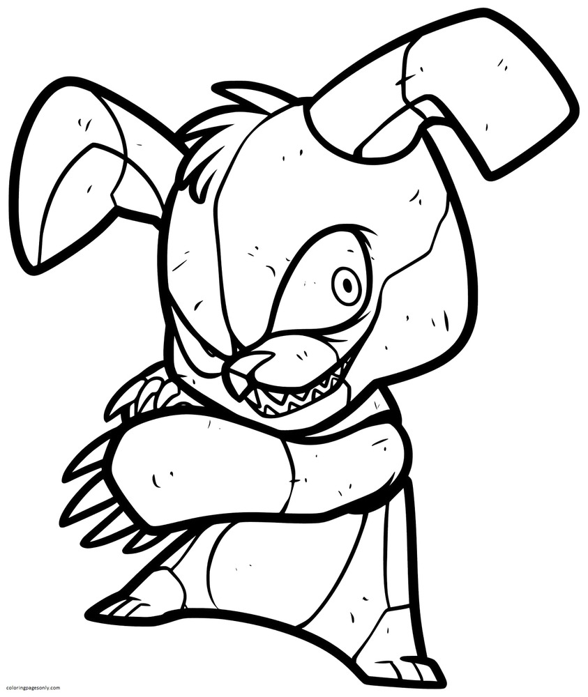 Five nights at freddys bonnie coloring page