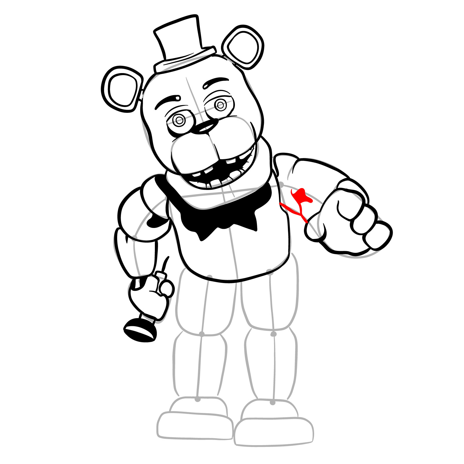 How to draw withered freddy fnaf