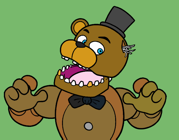Colored page withered freddy painted by user not registered