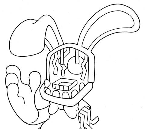 Withered bonnie lineart