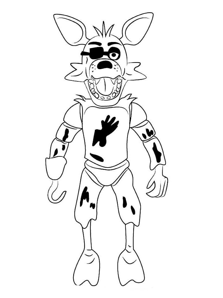 Fnaf foxy coloring pages