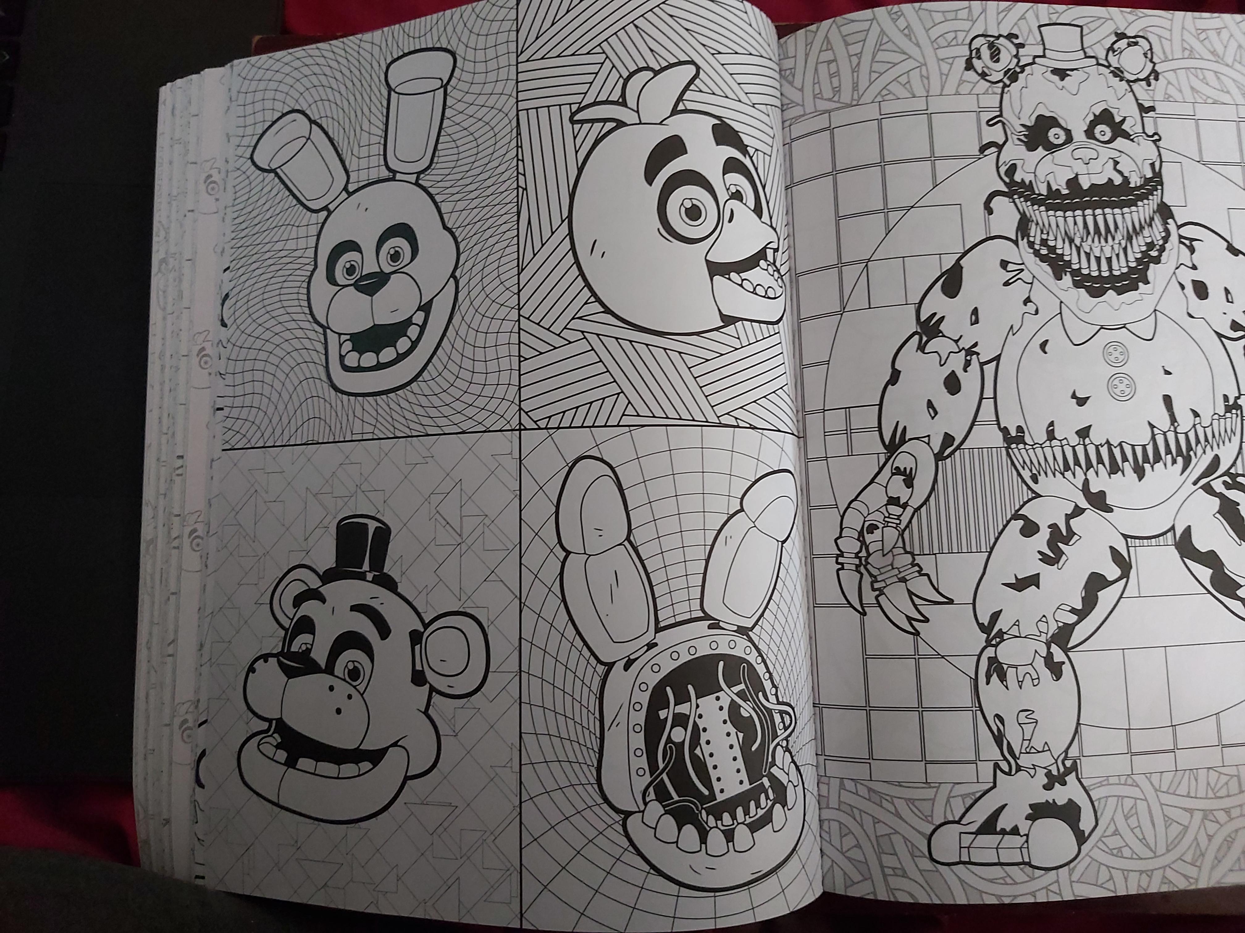 Going through the fnaf colouring book and noticed this foxy has barely any pages and they go and do this rfivenightsatfreddys
