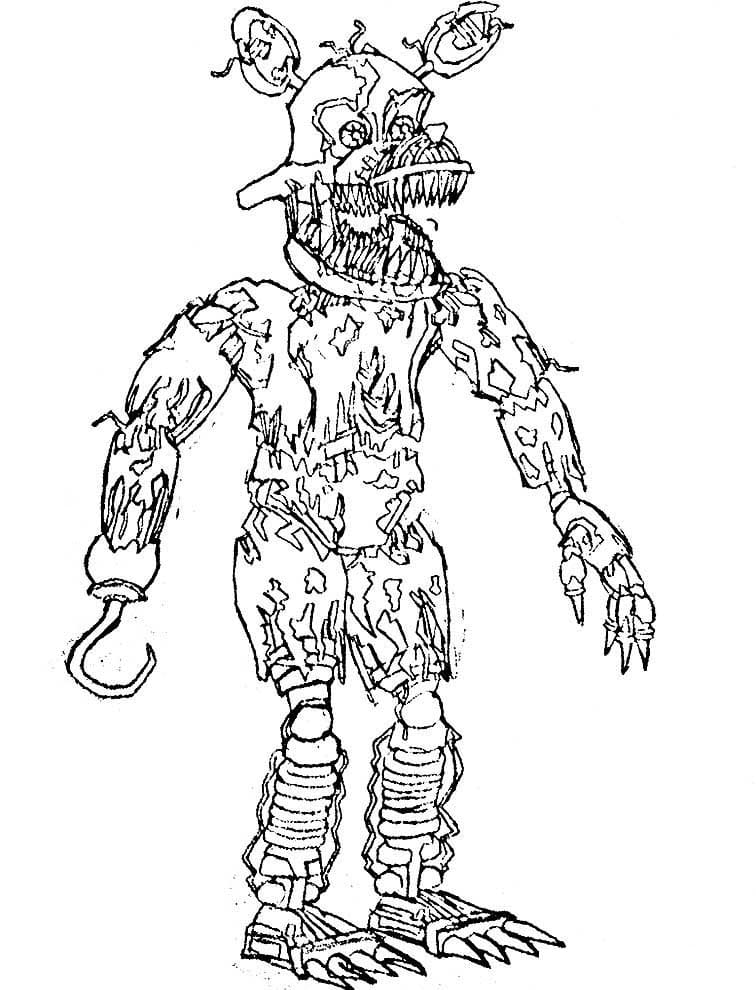 Fnaf foxy coloring pages