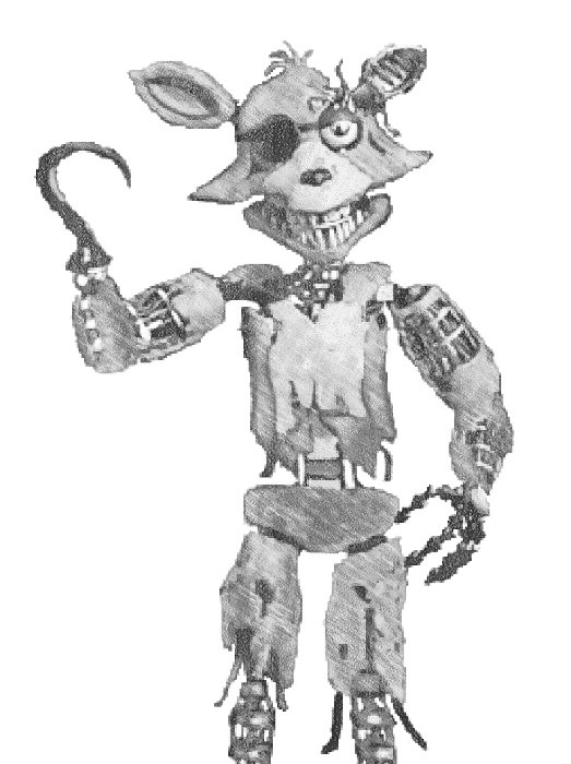 Drawing of withered foxy by ffffnafff on