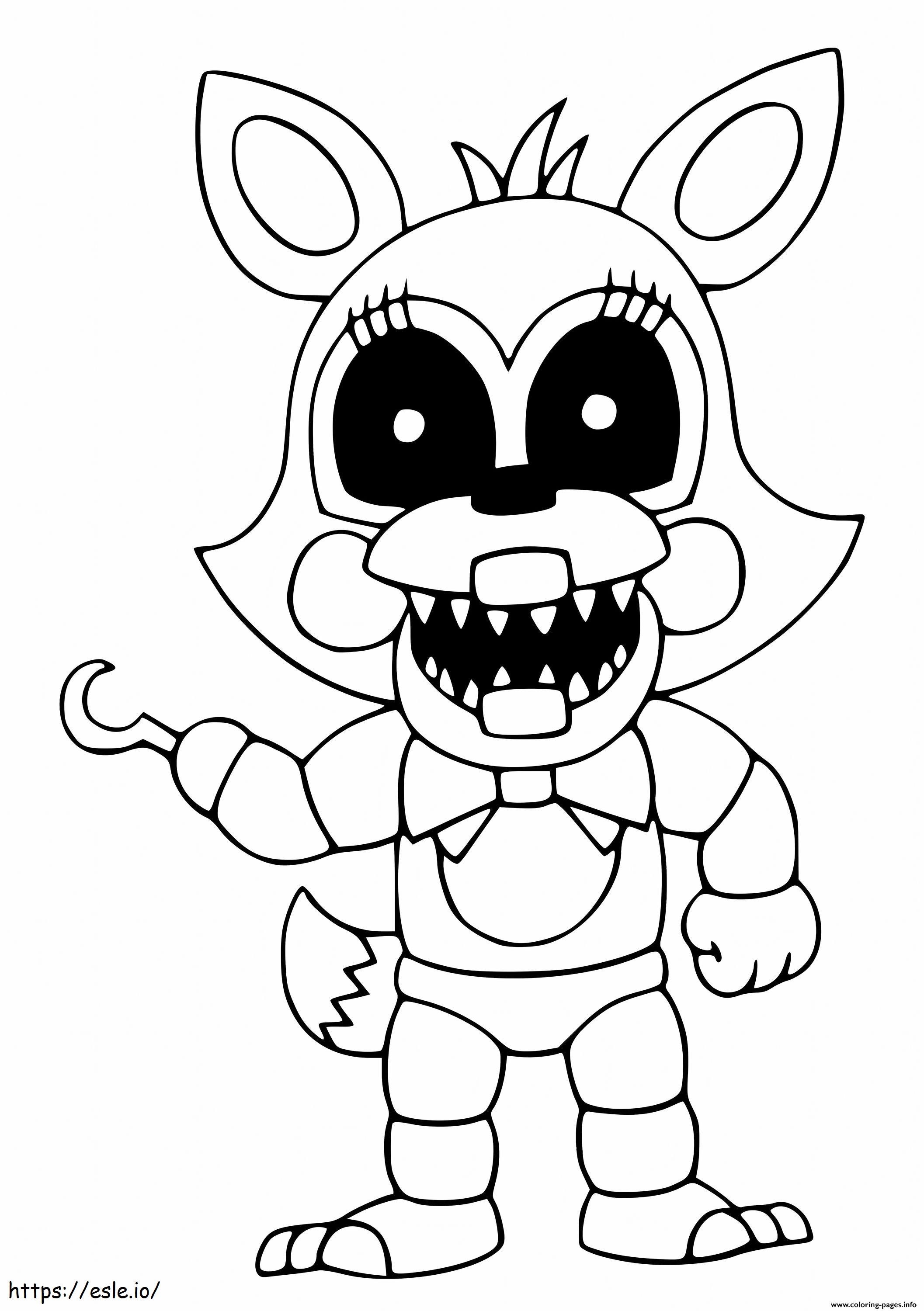 Cute withered fox coloring page