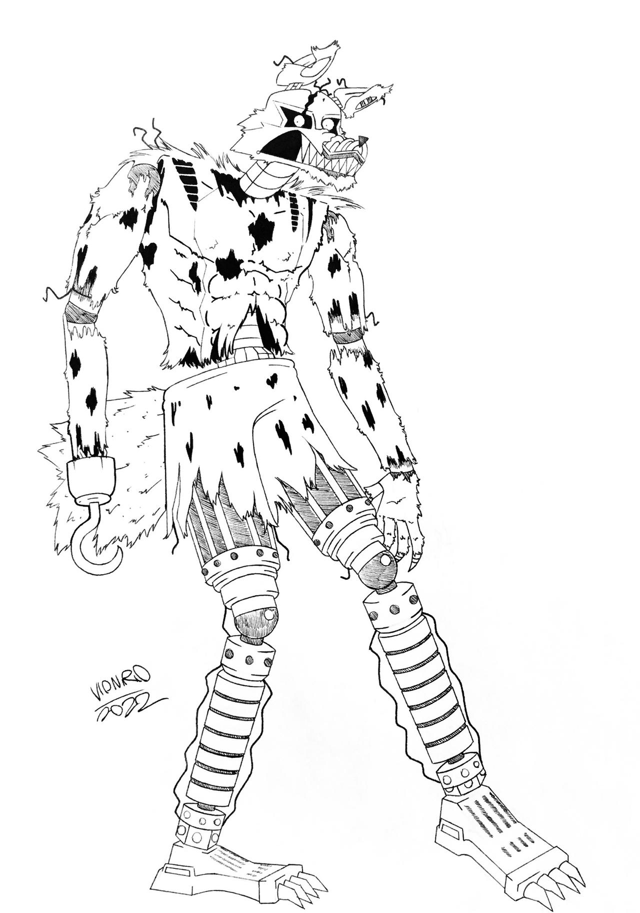 Nightmare foxy fnaf by vionrejeckonom on