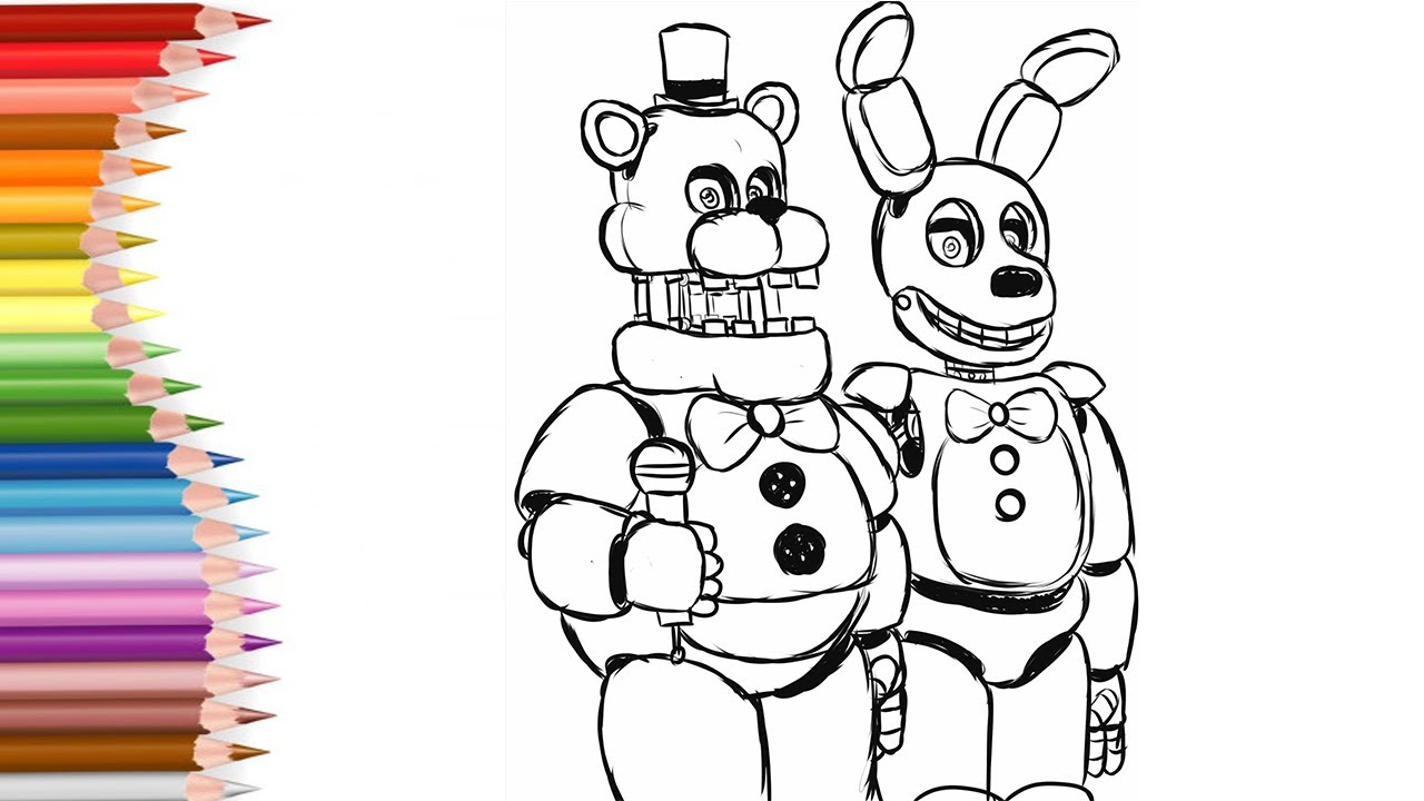 Coloring five nights at freddys animatronics