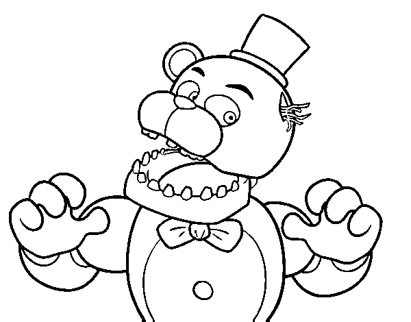 Freddy from five nights at freddys coloring page