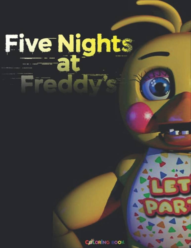 Five nights at freddys coloring book coloring pages for kids and adults amazing drawings fnaf all characters original design gadey coloring book books
