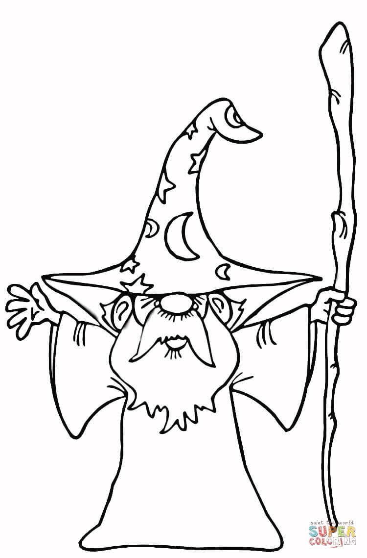 Old wizard coloring page free printable coloring pages