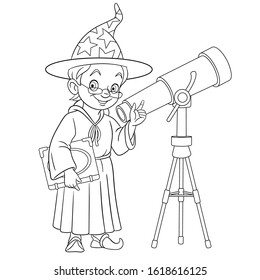 Coloring page coloring picture cartoon magic stock vector royalty free