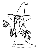 Wizard coloring pages