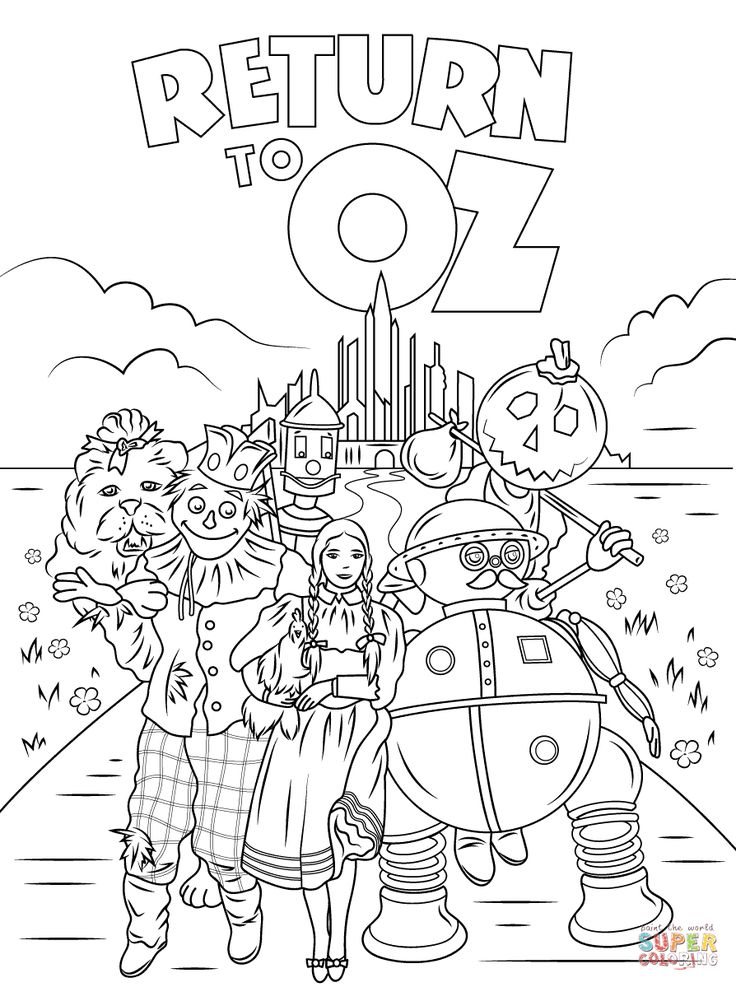 Great picture of wizard of oz coloring pages