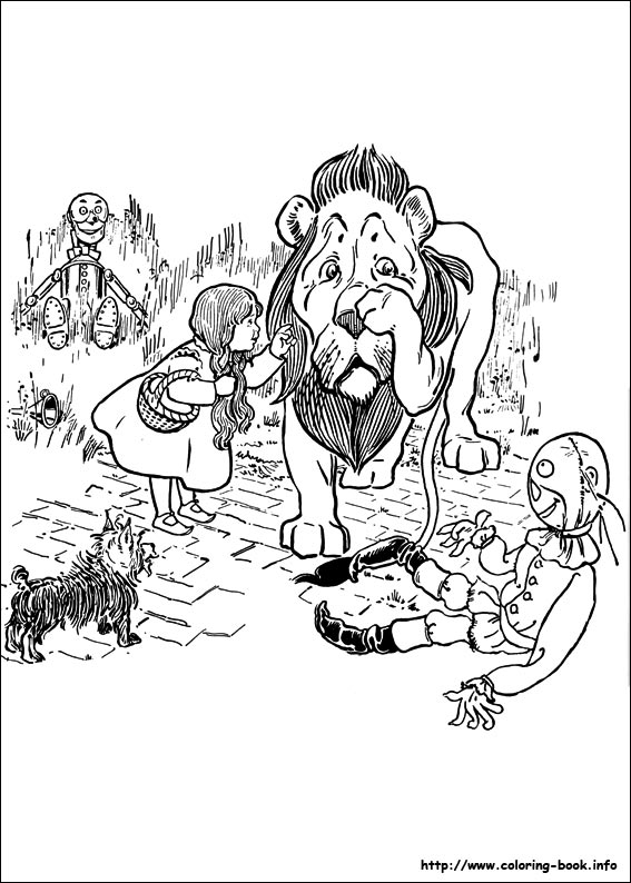 The wizard of oz coloring picture
