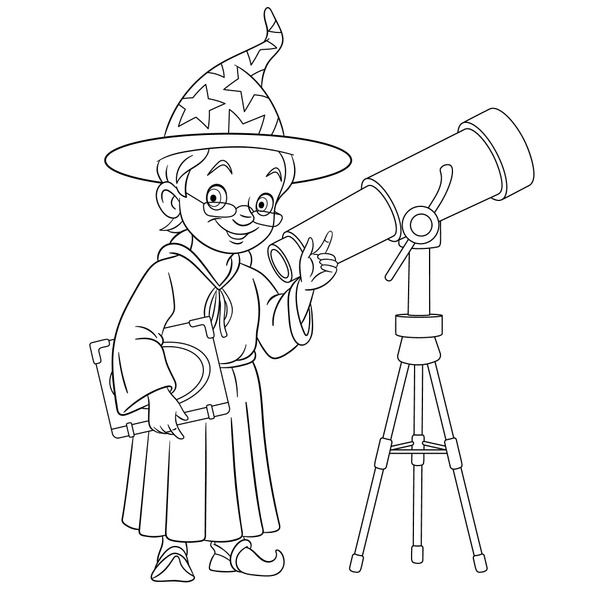 Thousand coloring page magician royalty