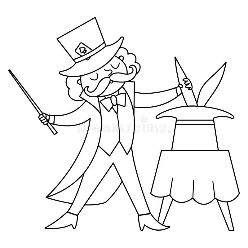 Wizard black white coloring page stock illustrations â wizard black white coloring page stock illustrations vectors clipart