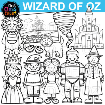 Wizard of oz clip art by first class clipart tpt