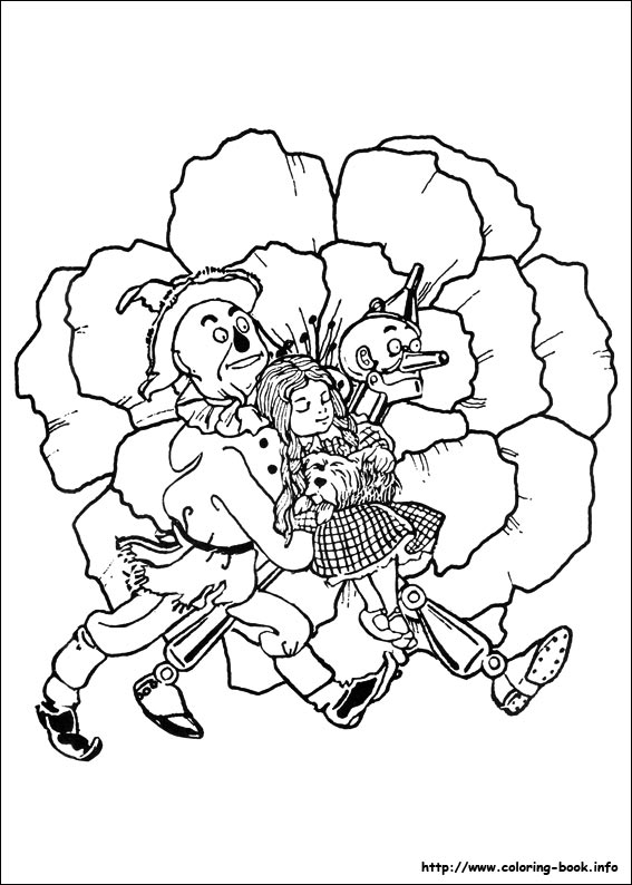 The wizard of oz coloring picture