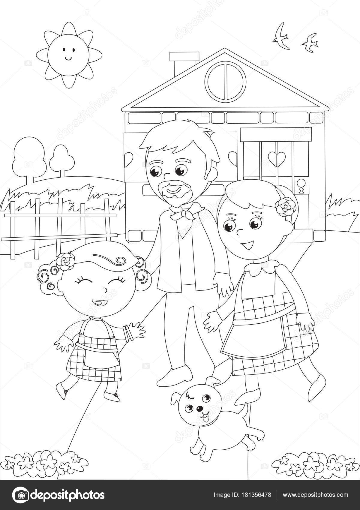 Coloring wizard of oz happy ending stock vector by carlacastagno