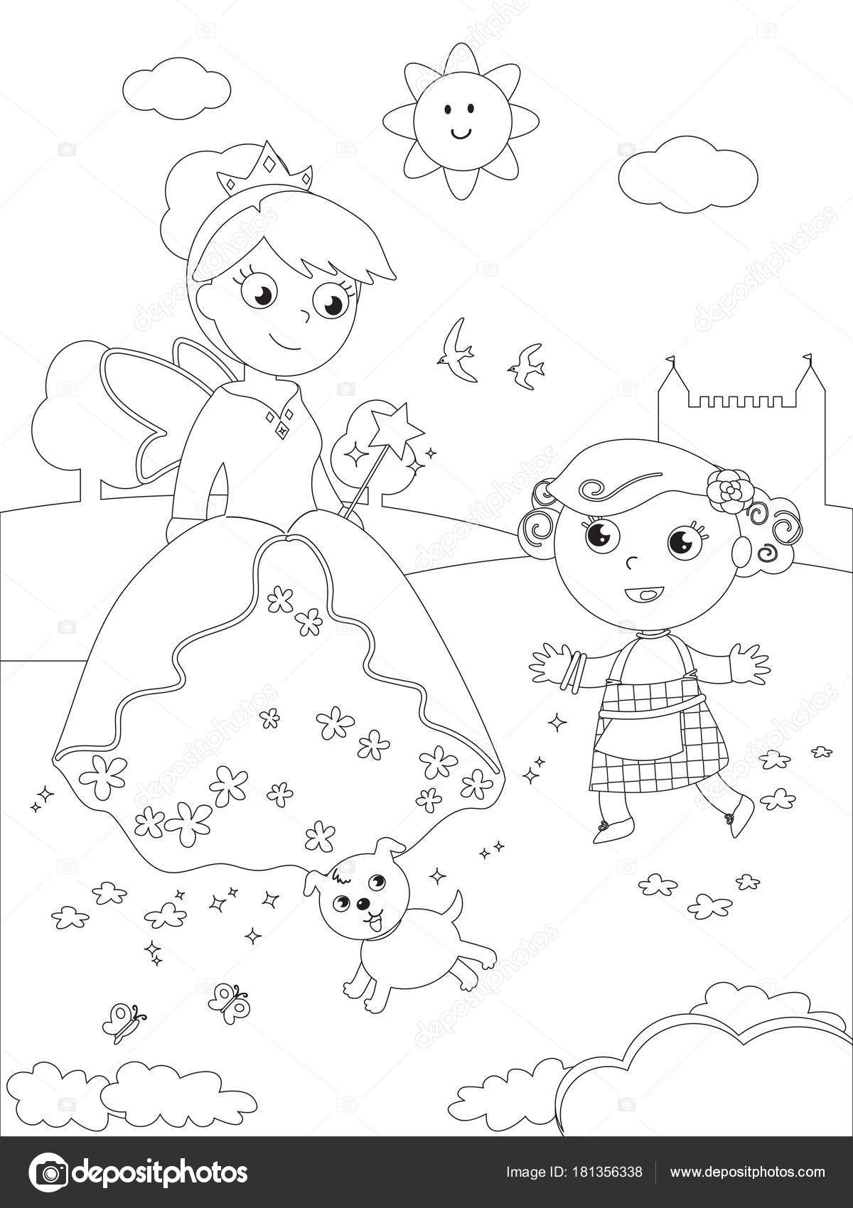 Coloring wizard of oz dorothy and glinda stock vector by carlacastagno