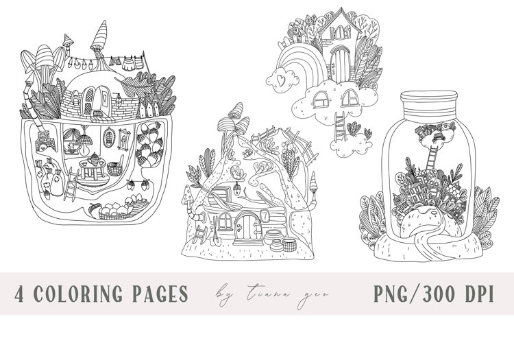 Coloring clipart design bundles