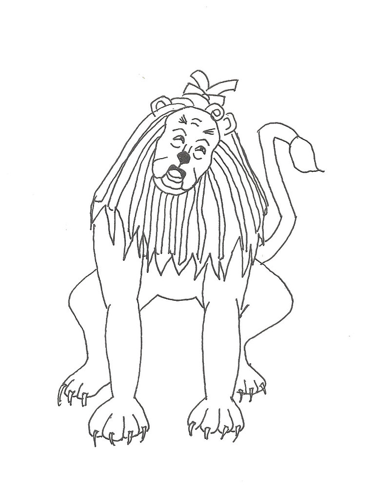 Lioninked cowardly lion designed for wizard of oz childrenâ