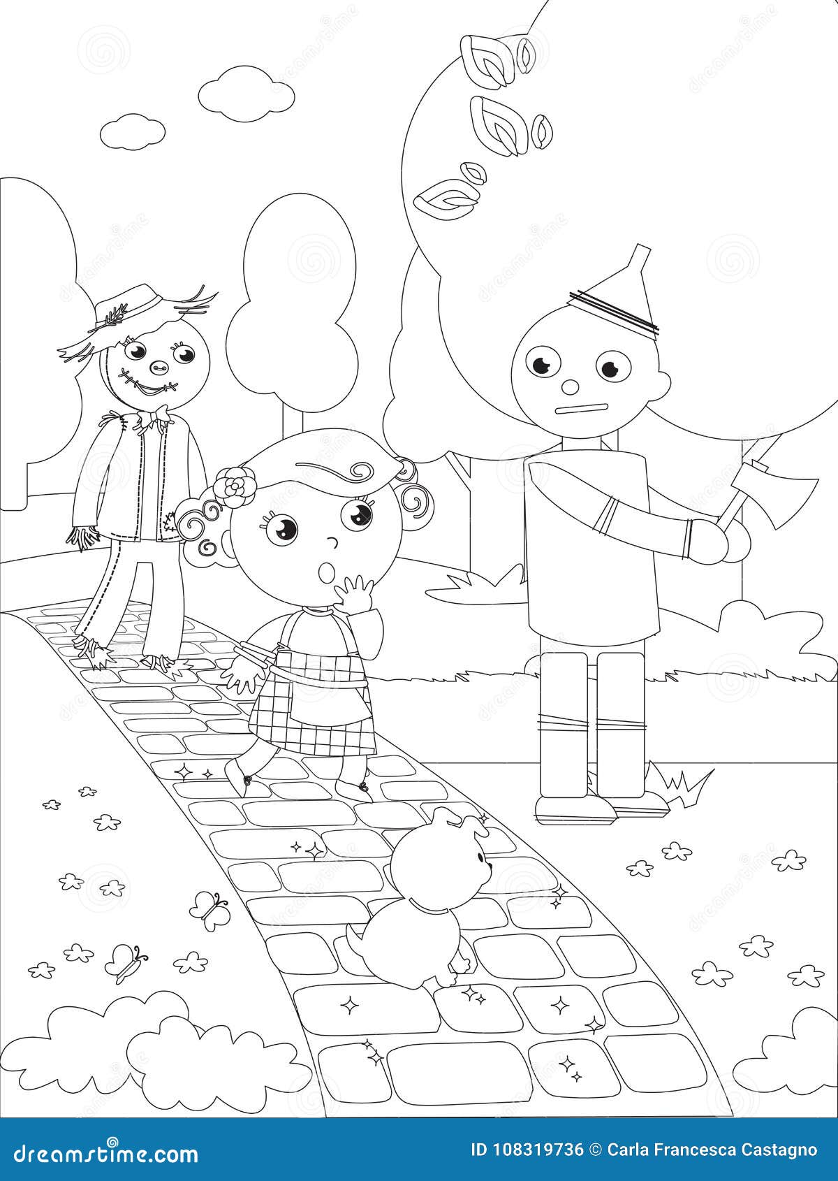 Scarecrow coloring stock illustrations â scarecrow coloring stock illustrations vectors clipart