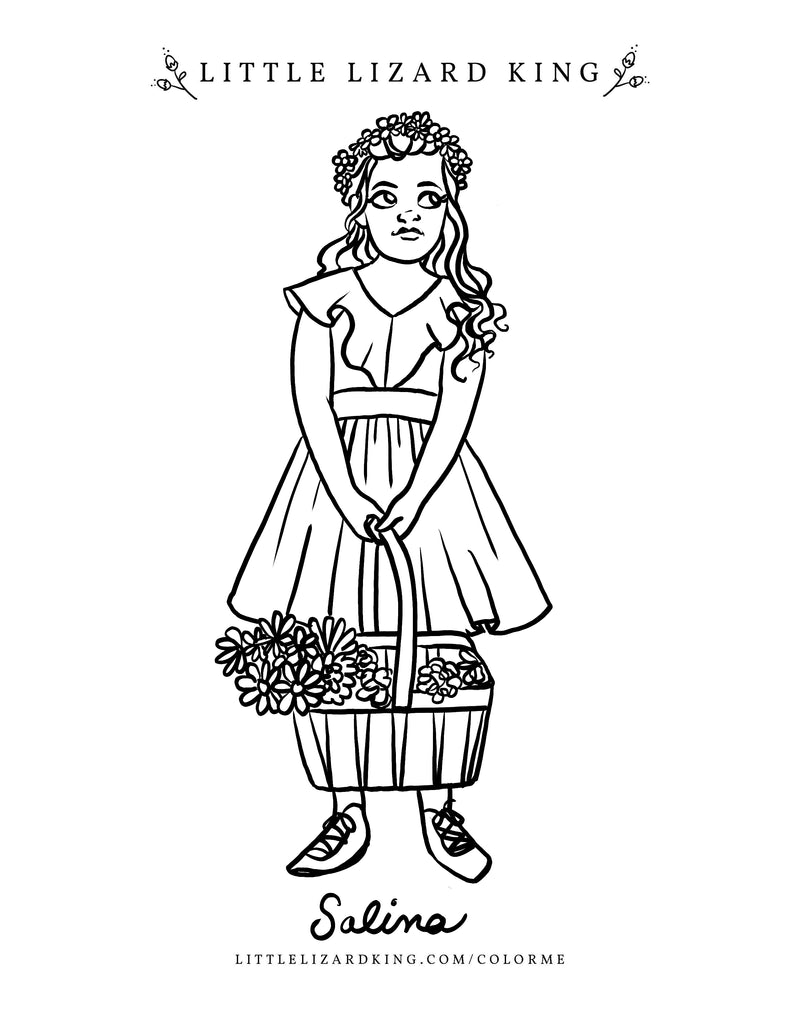 Salina coloring page â little lizard king